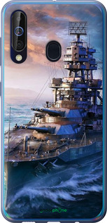 Силіконовий чехол Військовий корабель, world of tanks, wargaming для Samsung Galaxy A60 2019 A606F - 6461u-1699 изображение 