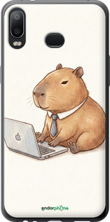 Силіконовий чехол Funny Capybara CEO Working для Samsung Galaxy A6s - 6777u-1604 изображение 