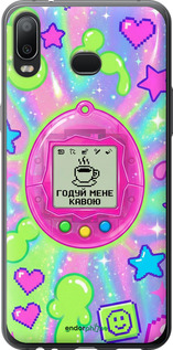 Силиконовый чехол Y2K Aesthetic Retro Pet: Годуй мене кавою для Samsung Galaxy A6s - 6784u-1604 изображение 