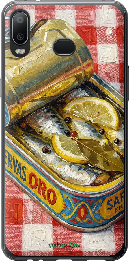 Силиконовый чехол Vintage Sardine Tin Phone для Samsung Galaxy A6s - 6772u-1604 изображение 