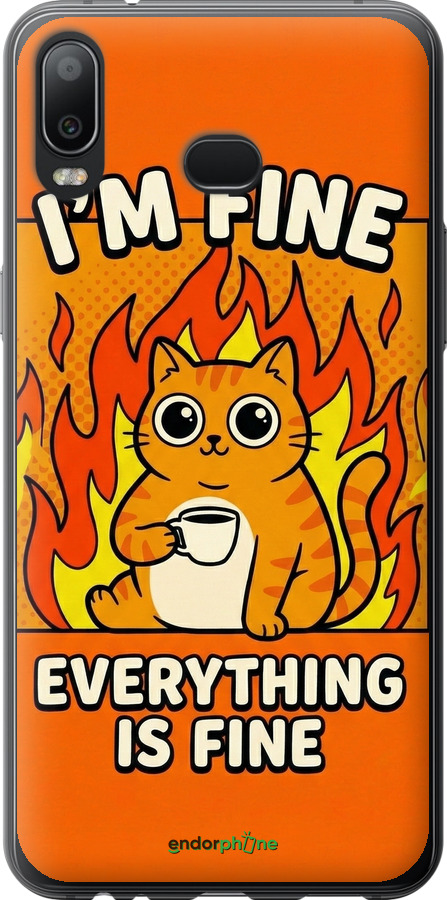 Силиконовый чехол Funny Cat для Samsung Galaxy A6s - 6786u-1604 изображение 