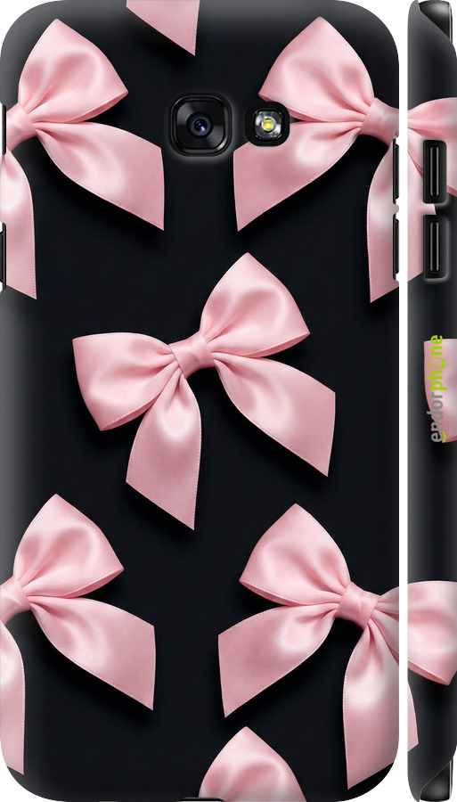 3D пластиковый матовый чехол Coquette Ribbons Dark Coquette для Samsung Galaxy A7 (2017) - 6767m-445 изображение 