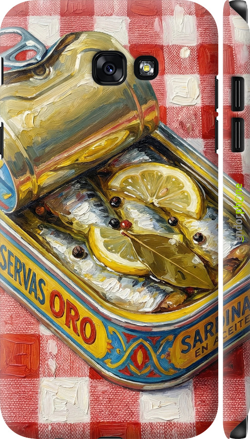 3D пластиковый матовый чехол Vintage Sardine Tin Phone для Samsung Galaxy A7 (2017) - 6772m-445 изображение 