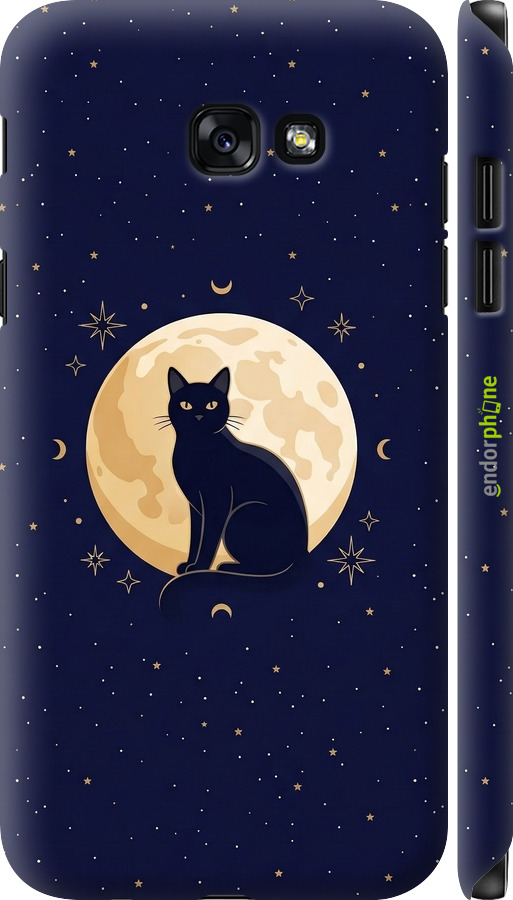 3D пластиковый матовый чехол Cute Cat Celestial/Witchy для Samsung Galaxy A7 (2017) - 6787m-445 изображение 