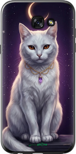 2D пластиковый чехол Mystic White Cat Gothic Dark Purple Gold для Samsung Galaxy A7 (2017) - 6805t-445 изображение 