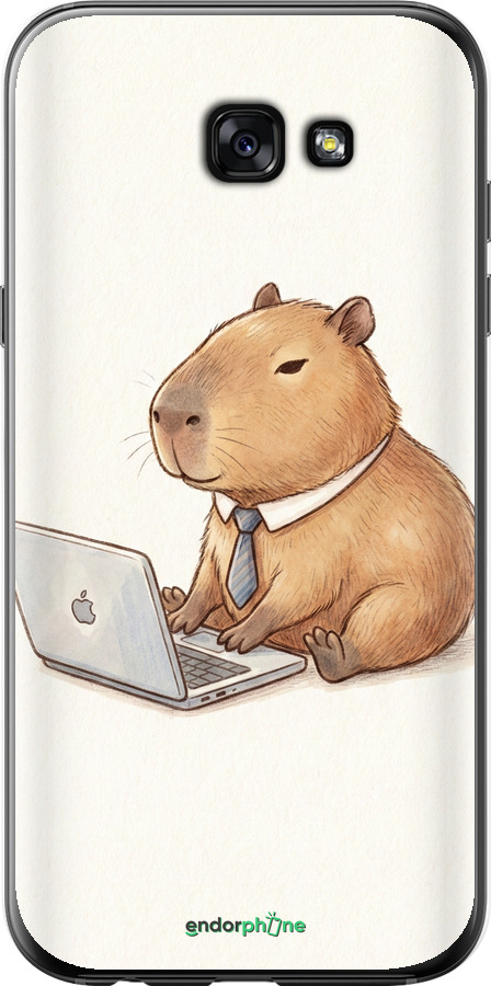 2D пластиковый чехол Funny Capybara CEO Working для Samsung Galaxy A7 (2017) - 6777t-445 изображение 