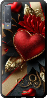 TPU чехол Сердечки v2 для Samsung Galaxy A7 (2018) A750F - 5832b-1582 изображение 