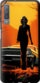 TPU чехол Чохол для телефону Дівчина біля автомобіля для Samsung Galaxy A7 (2018) A750F - 5946b-1582 изображение 