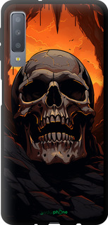 TPU чехол Череп в пещере для Samsung Galaxy A7 (2018) A750F - 5959b-1582 изображение 