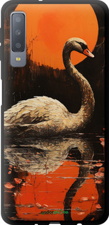 TPU чехол Лебедь для Samsung Galaxy A7 (2018) A750F - 5964b-1582 изображение 