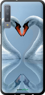 TPU чехол Лебеди для Samsung Galaxy A7 (2018) A750F - 6007b-1582 изображение 