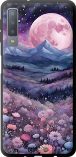 TPU чехол Ночь луна арт для Samsung Galaxy A7 (2018) A750F - 6319b-1582 изображение 