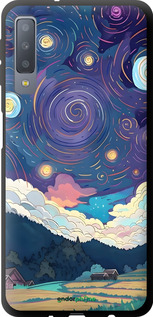 TPU чехол Креативный арт для Samsung Galaxy A7 (2018) A750F - 6322b-1582 изображение 