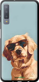 TPU чехол Пес в очках для Samsung Galaxy A7 (2018) A750F - 6381b-1582 изображение 
