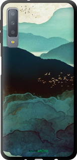 TPU чехол Із зображенням гір Індіго для Samsung Galaxy A7 (2018) A750F - 6484b-1582 изображение 