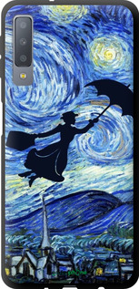 TPU чехол С изображением Мэри Поппинс «Звездная ночь» для Samsung Galaxy A7 (2018) A750F - 6487b-1582 изображение 
