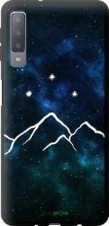 TPU чехол Гори та зірки намальовані на тлі галактики для Samsung Galaxy A7 (2018) A750F - 6490b-1582 изображение 