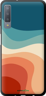 TPU чехол У стилі ретро з хвилями для Samsung Galaxy A7 (2018) A750F - 6531b-1582 изображение 