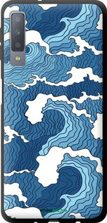 TPU чехол Абстрактний малюнок морських хвиль для Samsung Galaxy A7 (2018) A750F - 6538b-1582 изображение 