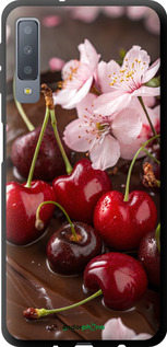 TPU чехол Вишня в шоколаде для Samsung Galaxy A7 (2018) A750F - 6698b-1582 изображение 