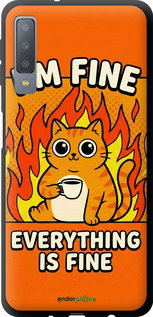 TPU чехол Funny Cat для Samsung Galaxy A7 (2018) A750F - 6786b-1582 изображение 