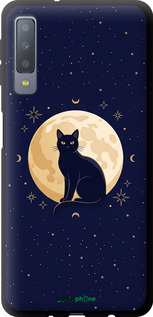 TPU чехол Cute Cat Celestial/Witchy для Samsung Galaxy A7 (2018) A750F - 6787b-1582 изображение 