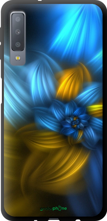 

TPU чорний чохол "Візерунок 46" для Samsung Galaxy A7 (2018) A750F, Синій