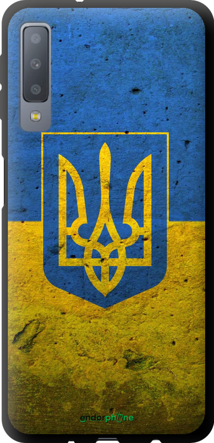 TPU чехол Флаг и герб Украины 2 для Samsung Galaxy A7 (2018) A750F - 378b-1582 изображение 
