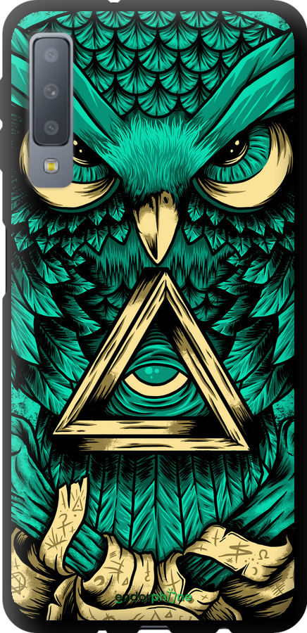 TPU чехол Сова Арт-тату для Samsung Galaxy A7 (2018) A750F - 3971b-1582 изображение 