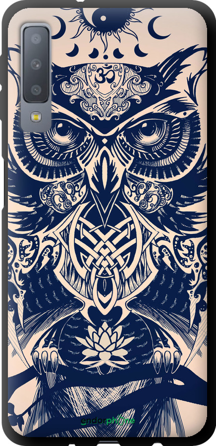 TPU чехол Сова у візерунок для Samsung Galaxy A7 (2018) A750F - 4000b-1582 изображение 