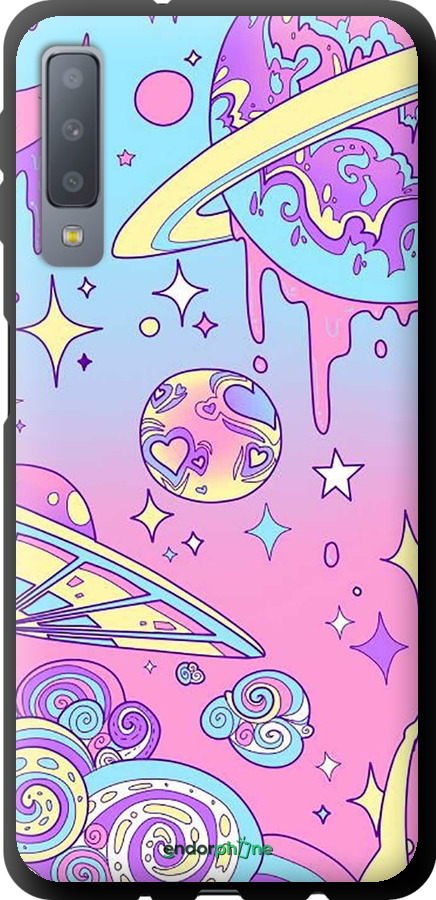 

TPU чорний чохол "Рожева галактика" для Samsung Galaxy A7 (2018) A750F, Жовтий