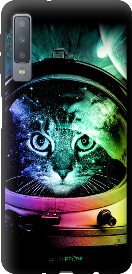 TPU чехол Кіт-астронавт для Samsung Galaxy A7 (2018) A750F - 4154b-1582 изображение 