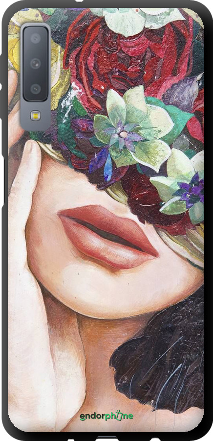 TPU чехол Head Flower для Samsung Galaxy A7 (2018) A750F - 4460b-1582 изображение 