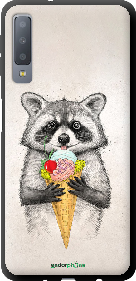 TPU чехол Енотик с мороженым для Samsung Galaxy A7 (2018) A750F - 4602b-1582 изображение 