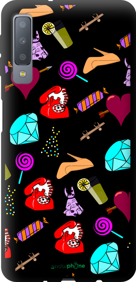 TPU чехол stickers для Samsung Galaxy A7 (2018) A750F - 4757b-1582 изображение 