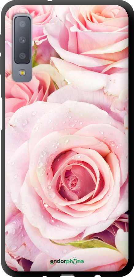 TPU чехол Розы для Samsung Galaxy A7 (2018) A750F - 525b-1582 изображение 