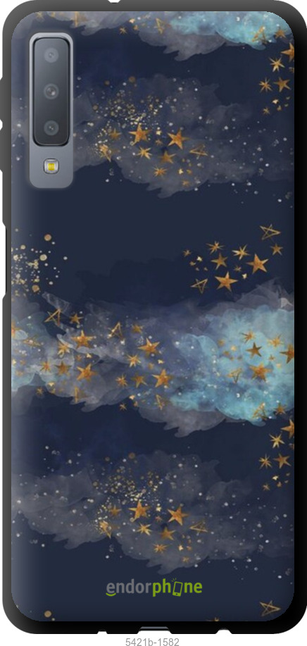 TPU чехол Ніч золоті зірки для Samsung Galaxy A7 (2018) A750F - 5421b-1582 изображение 
