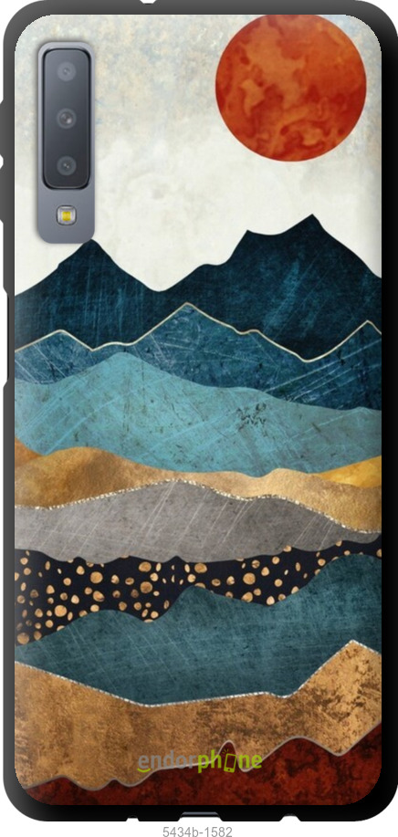 TPU чехол Захід гори для Samsung Galaxy A7 (2018) A750F - 5434b-1582 изображение 