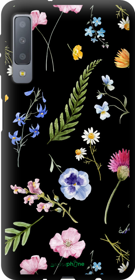 

TPU чохол "Квітковий фон v2" для Samsung Galaxy A7 (2018) A750F, Жовтий