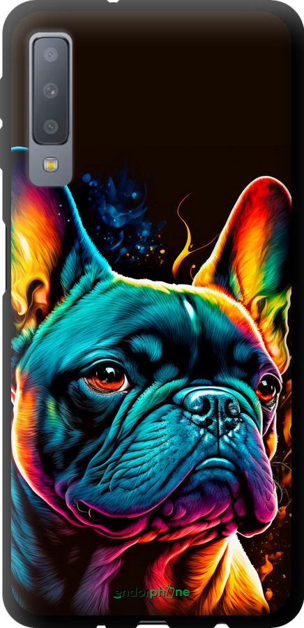 TPU чехол Яркий бульдог для Samsung Galaxy A7 (2018) A750F - 5547b-1582 изображение 