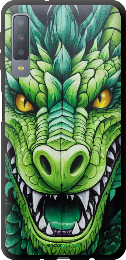 TPU чехол Зелений дракон для Samsung Galaxy A7 (2018) A750F - 5816b-1582 изображение 