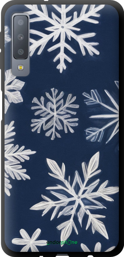 TPU чехол Сніжинки для Samsung Galaxy A7 (2018) A750F - 5821b-1582 изображение 