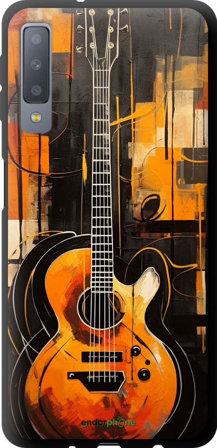TPU чехол Чохол для телефону Помаранчева гітара для Samsung Galaxy A7 (2018) A750F - 5934b-1582 изображение 