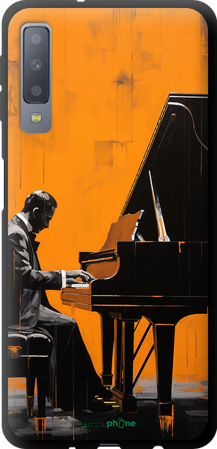 TPU чехол Чохол для телефона Чоловік за Роялем для Samsung Galaxy A7 (2018) A750F - 5938b-1582 изображение 