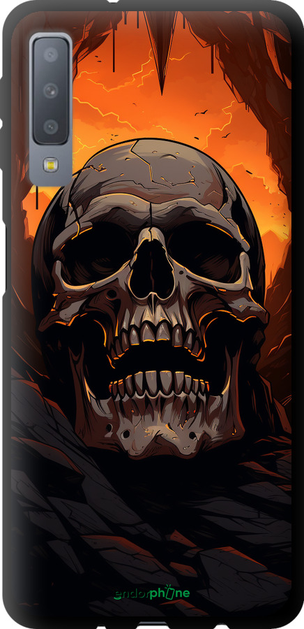 TPU чехол Череп в пещере для Samsung Galaxy A7 (2018) A750F - 5959b-1582 изображение 
