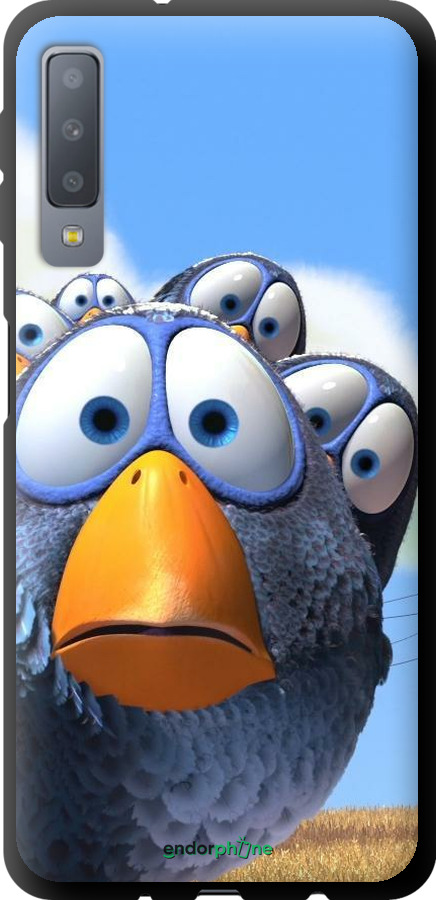 TPU чехол Angry Birds для Samsung Galaxy A7 (2018) A750F - 6008b-1582 изображение 