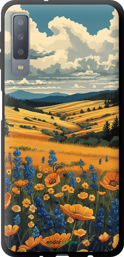 TPU чехол Украинское поле для Samsung Galaxy A7 (2018) A750F - 6082b-1582 изображение 