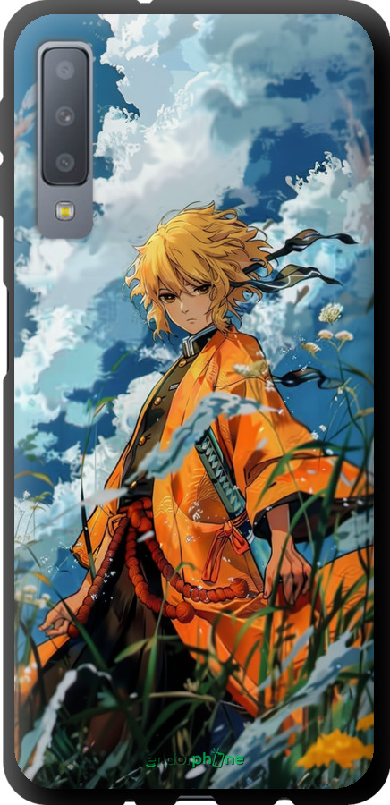 TPU чехол Zenitsu Agatsuma для Samsung Galaxy A7 (2018) A750F - 6117b-1582 изображение 