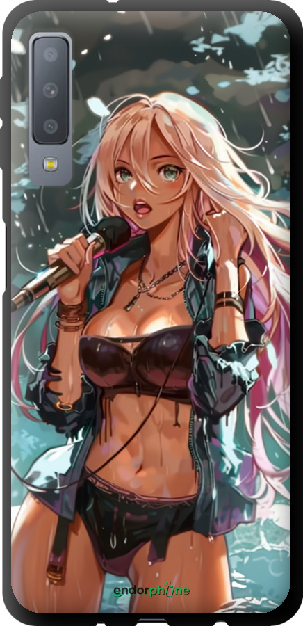 TPU чехол Аниме-звезда под водопадом для Samsung Galaxy A7 (2018) A750F - 6121b-1582 изображение 