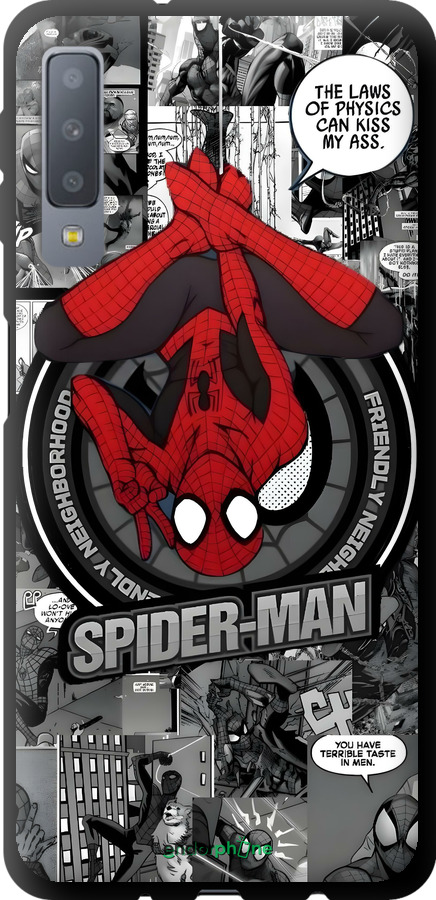 TPU чехол Человек паук для Samsung Galaxy A7 (2018) A750F - 6279b-1582 изображение 